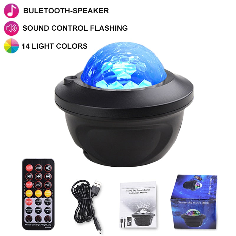 LED Galaxy Projector with Wireless Speaker for Relaxation and Entertainment