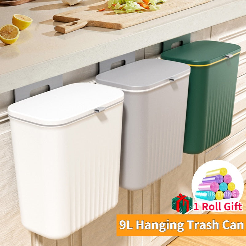 Wall Mounted Smart Trash Can for Kitchen and Bathroom