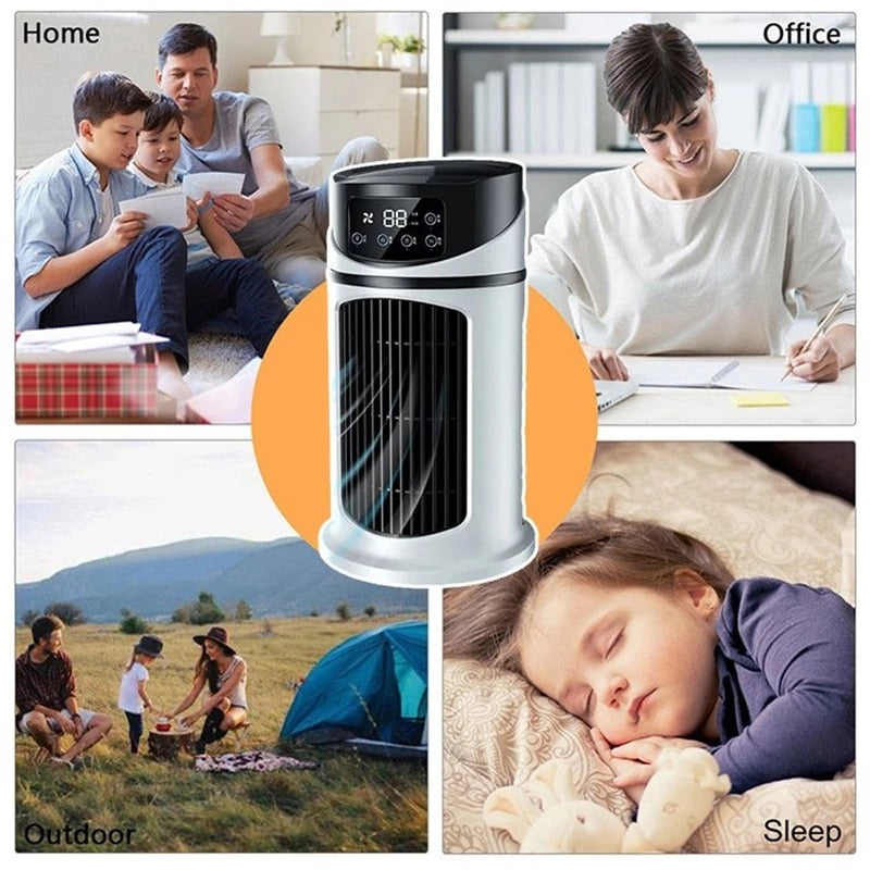 Portable Mini Air Conditioner - Water Cooling Fan for Office and Mobile Use