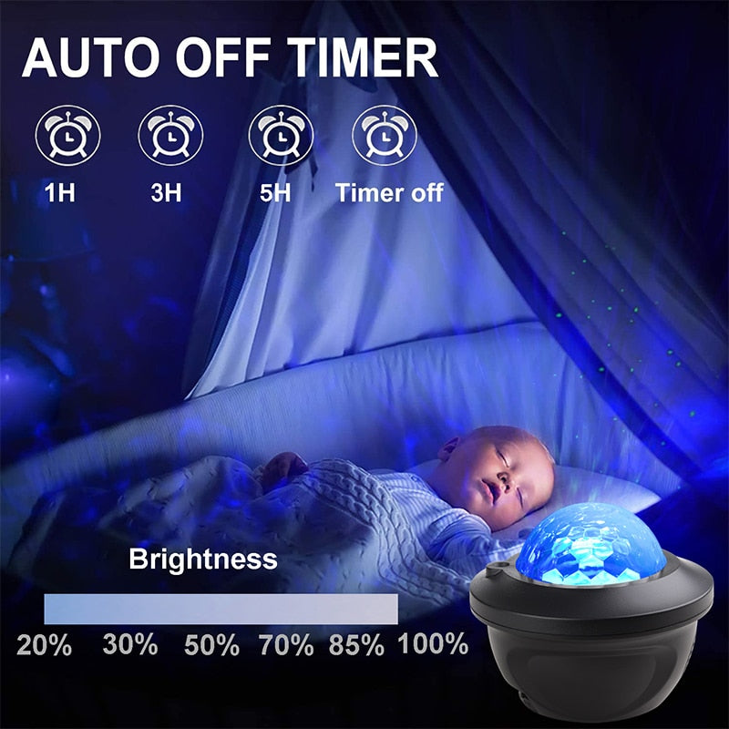 LED Galaxy Projector with Wireless Speaker for Relaxation and Entertainment