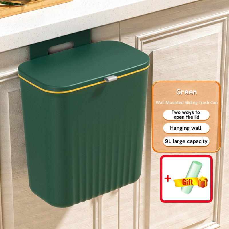 Wall Mounted Smart Trash Can for Kitchen and Bathroom