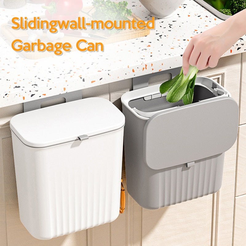 Wall Mounted Smart Trash Can for Kitchen and Bathroom