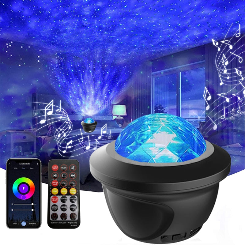 LED Galaxy Projector with Wireless Speaker for Relaxation and Entertainment