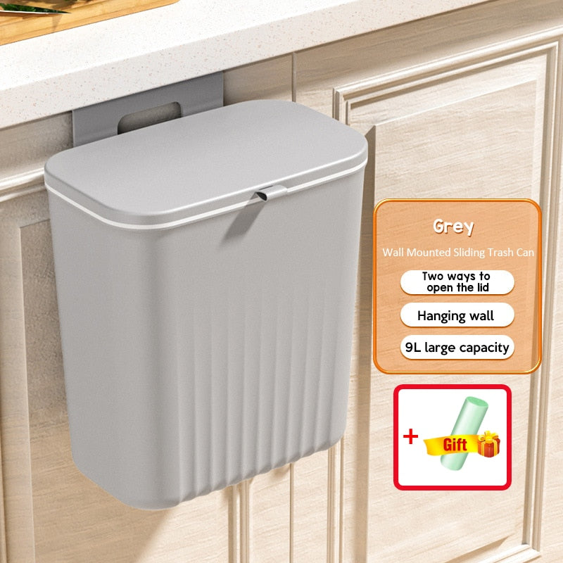 Wall Mounted Smart Trash Can for Kitchen and Bathroom