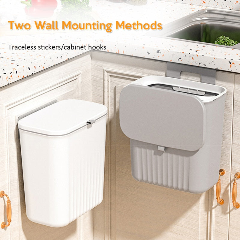 Wall Mounted Smart Trash Can for Kitchen and Bathroom