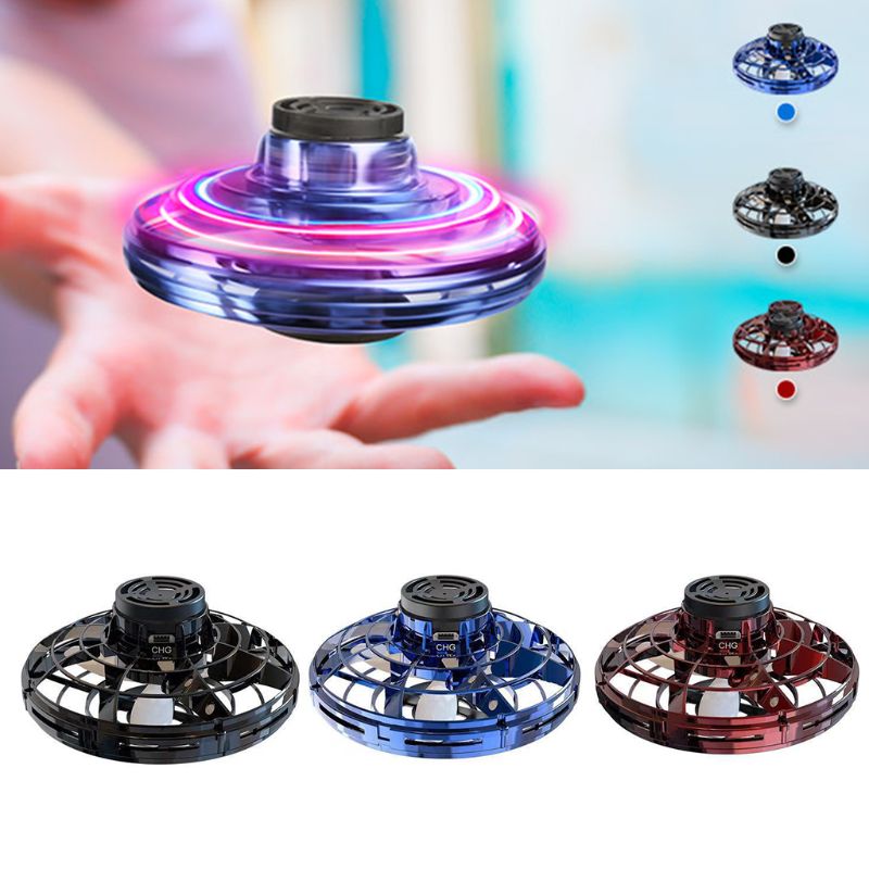 Mini LED Flying Drone with UFO Design and Fingertip Flight Control