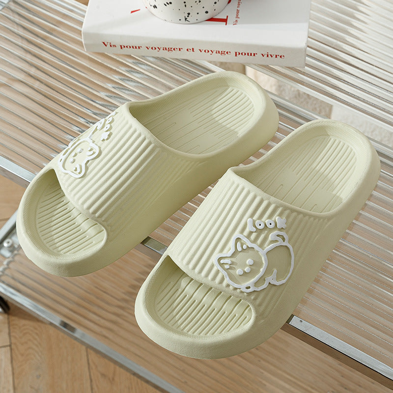 Summer Indoor Home Shoes with Adorable Cat Design