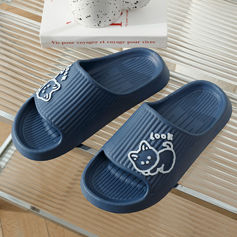 Summer Indoor Home Shoes with Adorable Cat Design