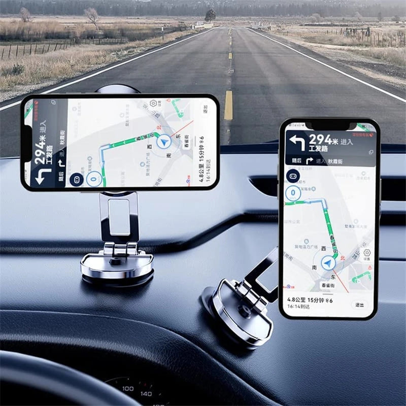 Universal Magnetic Car Phone Mount - Foldable, Rotatable, and Secure